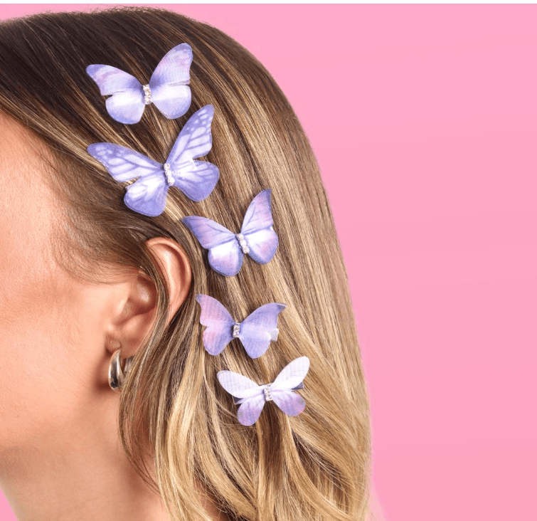 butterfly hair clips
