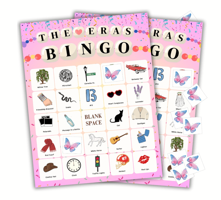 Taylor swift Bingo Card