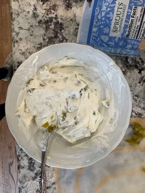 cream cheese and jalapeno