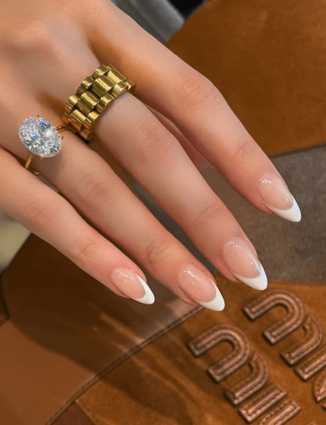 classic french tip nails
