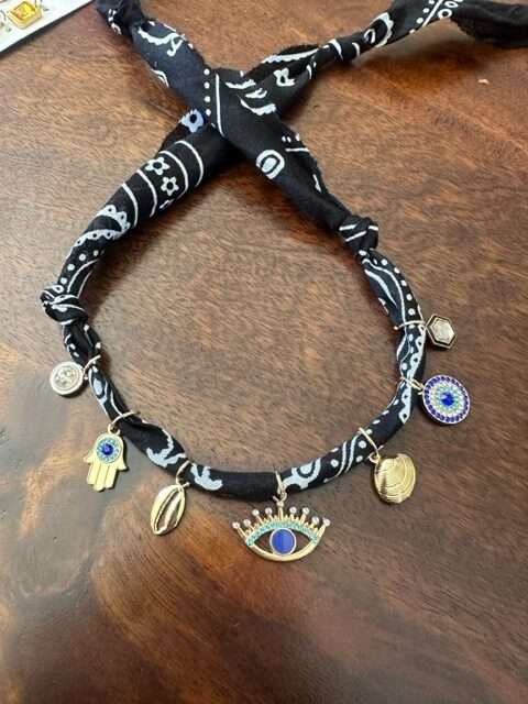 bandana charm necklace