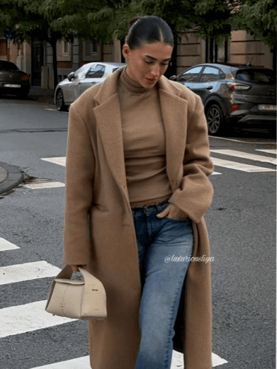 camel color wool coat