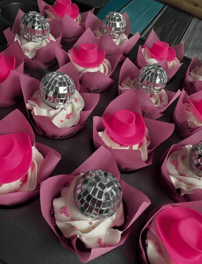 disco cowgirl cupcake