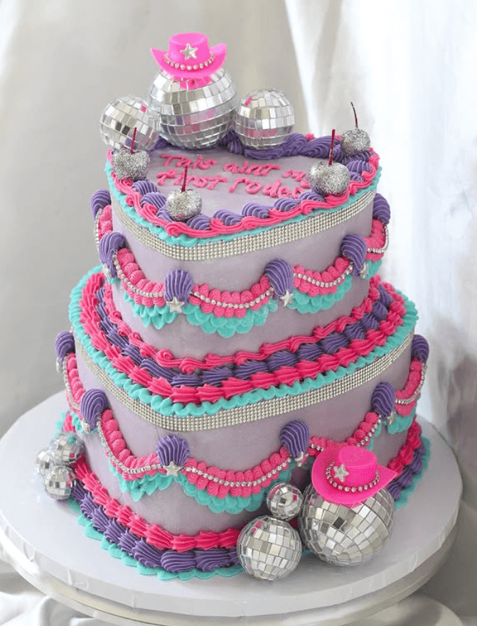 disco cowgirl cake