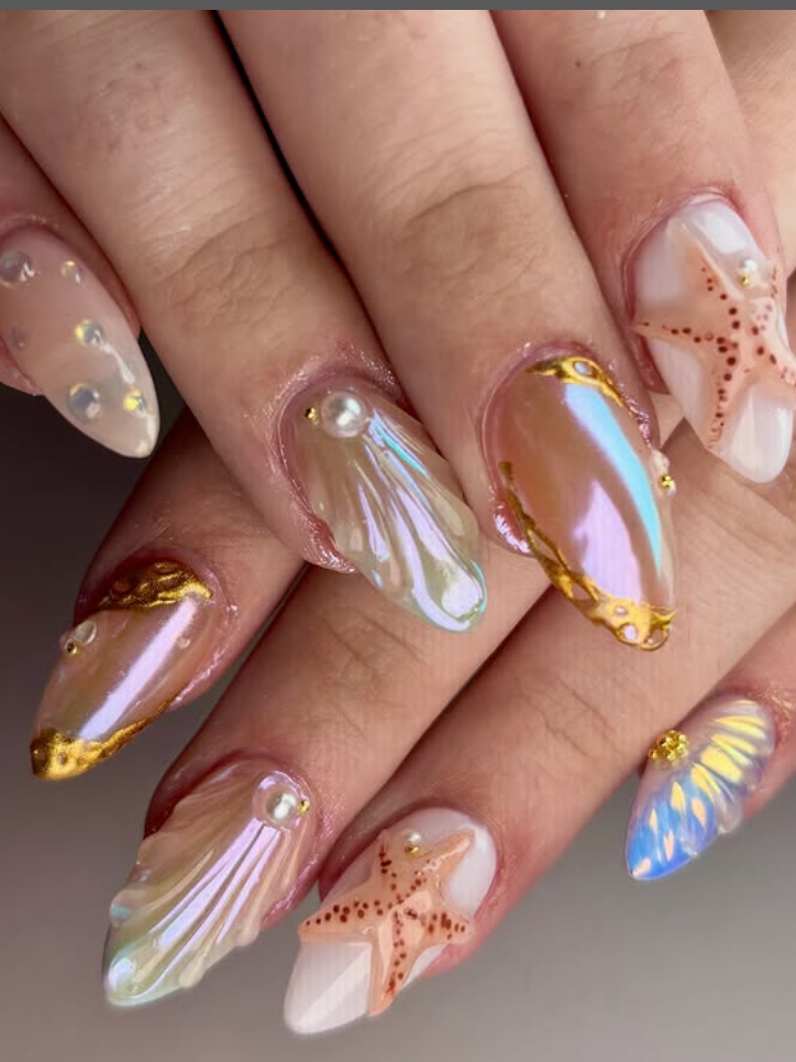 seashell nails