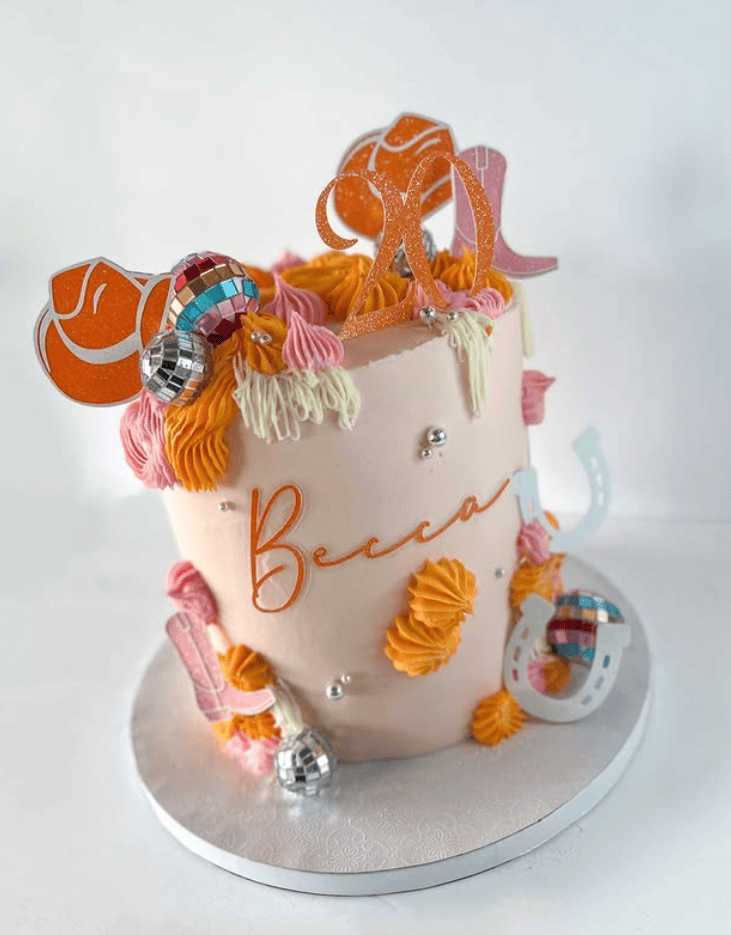 disco cowgirl cake