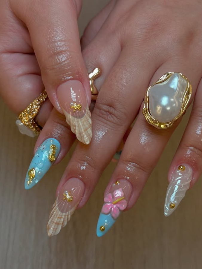 seashell nails