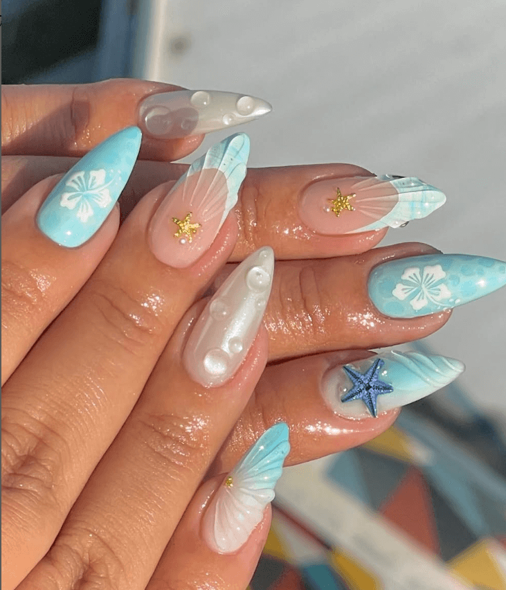 seashell nails