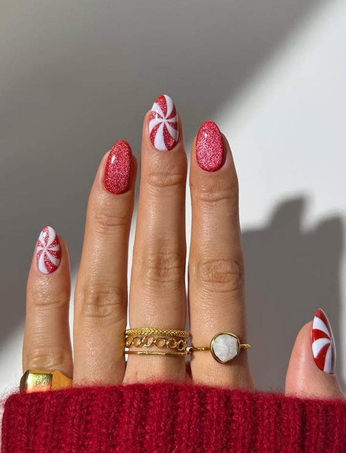 candy cane nails