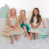 Snow Princess Hair Clips- Aqua and White - Image 3