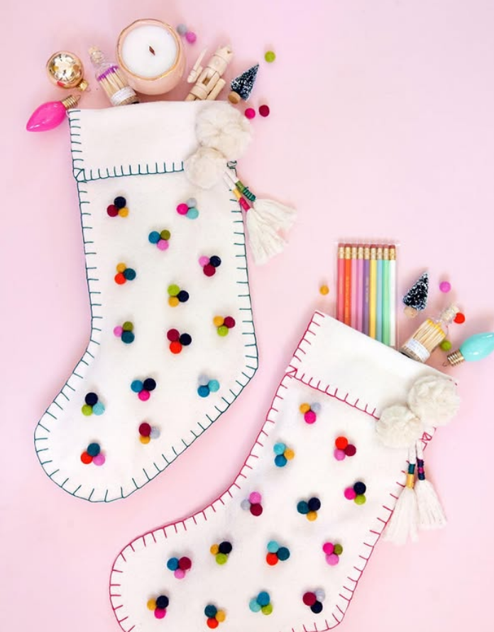 embrordered christmas stocking