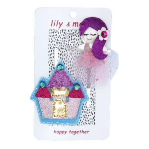Princess & Castle Hair Clips- Pretty Pink