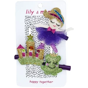 Dancing Princess and Frog Hair Clips- Multi